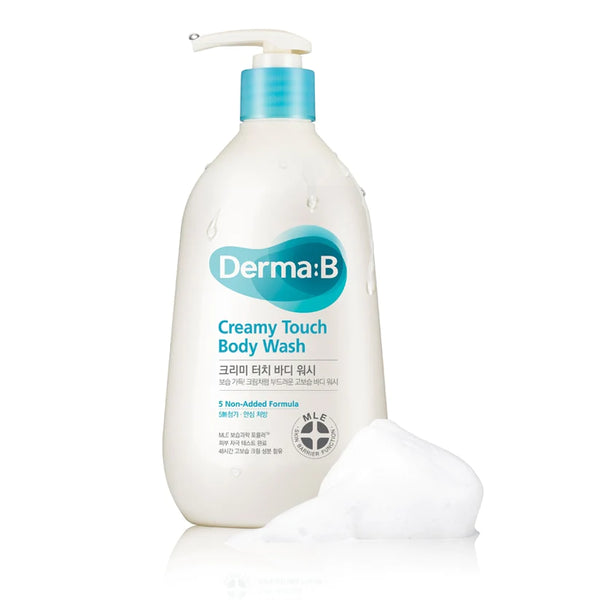 Gel de duș cremos Creamy Touch Body Wash, Derma:B, 400 ml