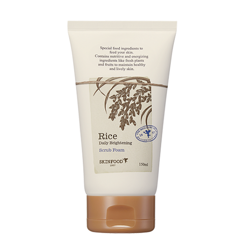Spuma de curatare tip scrub cu extract de Orez pentru o piele luminoasa, SkinFood, 150 ml