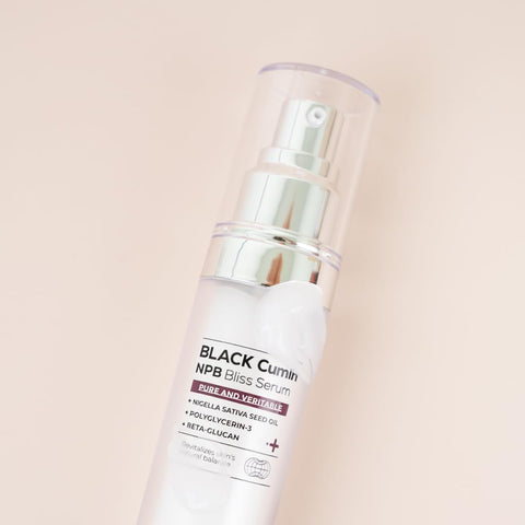 Ser revitalizant pentru ingrijirea pielii cu ulei de Chimen Negru, Niacinamide si Centella Asiatica, Black Cumin NPB, IZEZE, 30 ml