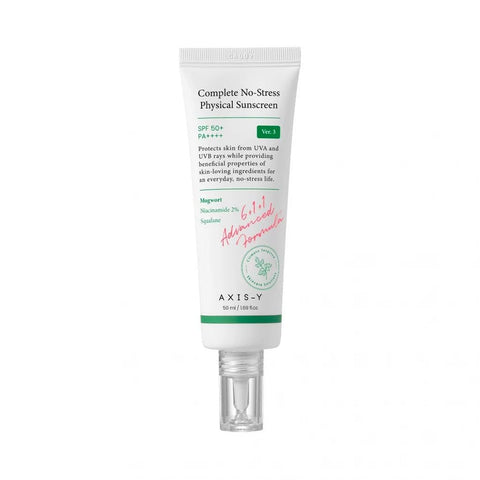 Cremă de față Complete No-Stress Physical Sunscreen, SPF50+, AXIS-Y, 50 ml
