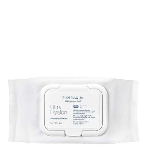 Servetele pentru curatarea fetei cu ulei, Missha Super Aqua Ultra Hyalon, 30 buc
