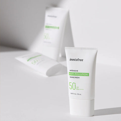 Crema cu protectie solara intensiva anti-poluare, Innisfree, SPF 50+ PA++++, 50 ml