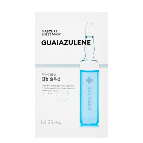 Masca faciala tip servetel Mascure Sheet Mask Guaiazulene, Missha, 28ml