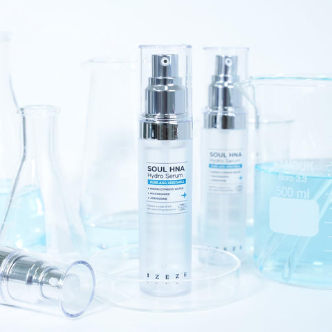 Ser regenerant si hidratant cu 8 straturi de Acid Hialuronic si Apa de Chiparos, Soul HNA Hydro, IZEZE, 30 ml