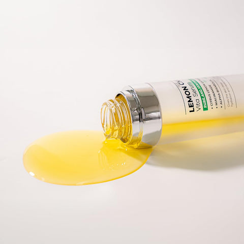 Ser revitalizant pentru ingrijirea pielii cu Vitamina C si extract de Lamaie, Niacinamide si Alpha-Bisabolol, Lemon CNA, IZEZE, 30 ml