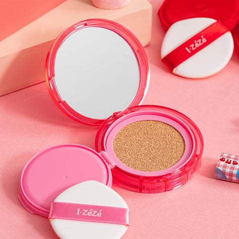 Fond de ten hidratant tip Cushion cu SPF 50, Pudra Love Me #21, IZEZE, 14 g