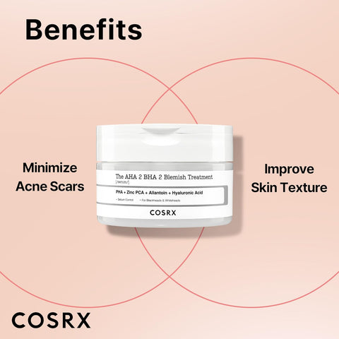 Ser de fata cu acizi AHA 2 BHA 2 Blemish Treatment, Cosrx, 50 ml + 30 cotton balls