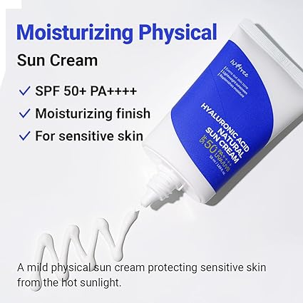 Crema cu SPF 50+ Hyaluronic Acid, Isntree, 50 ml