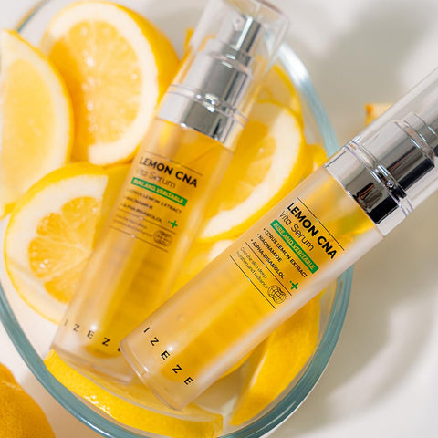 Ser revitalizant pentru ingrijirea pielii cu Vitamina C si extract de Lamaie, Niacinamide si Alpha-Bisabolol, Lemon CNA, IZEZE, 30 ml