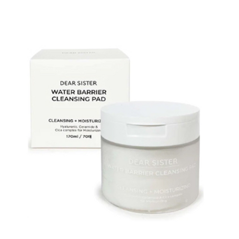Dischete pentru curatarea si hidratarea tenului, cu complex de Ceramice, Hyaluronic si Centella Asiatica, DearSister, 70 buc