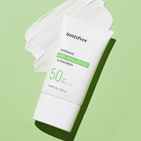 Crema cu protectie solara intensiva anti-poluare, Innisfree, SPF 50+ PA++++, 50 ml