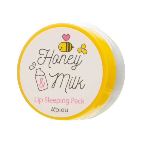 Masca hidratanta buze Honey & Milk Lip Sleeping Pack, A'Pieu, 6.7 g