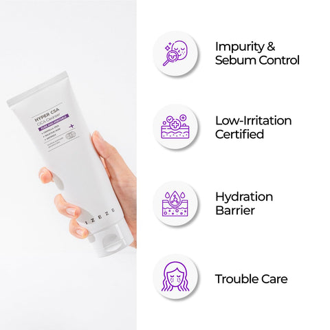 Gel de curatare calmant si regenerant cu Centella Asiatica, Acid Salicilic si ingredientul brevetat Antifect, Hyper CSA Cica, IZEZE, 150 ml