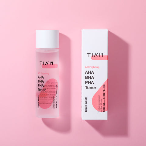 Toner AHA BHA PHA pentru piele predispusa la acnee, TIA'M, 180 ml