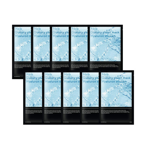 Masca hidratantă, Gummy Sheet HY Set, Abib, 27 ml x 10 buc