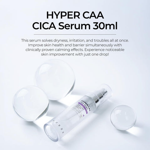 Ser calmant si regenerant cu Centella Asiatica, Aloe Vera si ingredientul brevetat Antifect, Hyper CAA Cica, IZEZE, 30 ml
