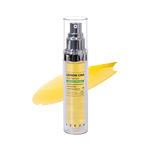 Ser revitalizant pentru ingrijirea pielii cu Vitamina C si extract de Lamaie, Niacinamide si Alpha-Bisabolol, Lemon CNA, IZEZE, 30 ml