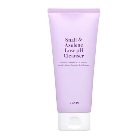 Gel de curatare pentru ten sensibil cu mucina de melc si azulena Snail & Azulene Low pH Cleanser, Tia'm, 200 ml