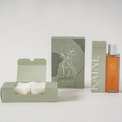 Set (Toner de fata Kombu Balancing Ampoule, 150 ml, + Dischete demachiante 40 buc), Kaine