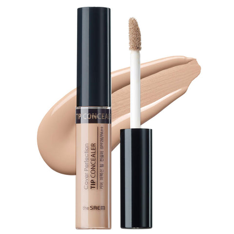 Corector pentru a ascunde imperfecțiunile pielii, Concealer Cover Perfection, Concealer cu SPF 28 PA++, RICH BEIGE, The SAEM, 6.5 g