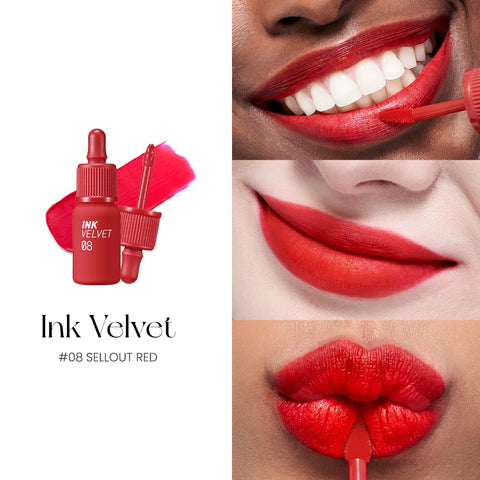 Ruj de buze Ink Velvet 08-Sellout Red, Peripera, 4g