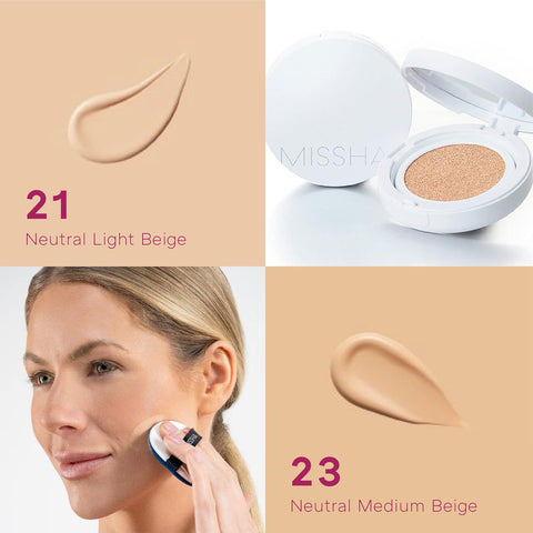 Cushion SPF50+ PA+++ Magic Moist Up nr. 21, Missha, 15g