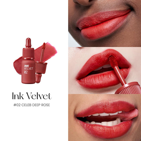 Ruj de buze Ink Velvet 02-Celeb Deep Rose, Peripera, 4g