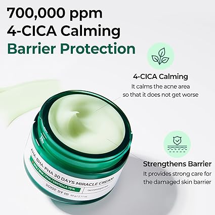 Crema cu AHA, BHA si PHA 30 Days Miracle Cream, SOME BY MI, 60 ml