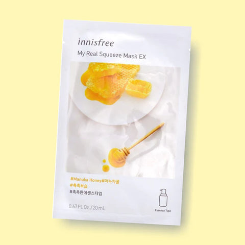 Masca faciala, My Real Squeeze Mask Manuka Honey (Miere), Innisfree, 20 ml