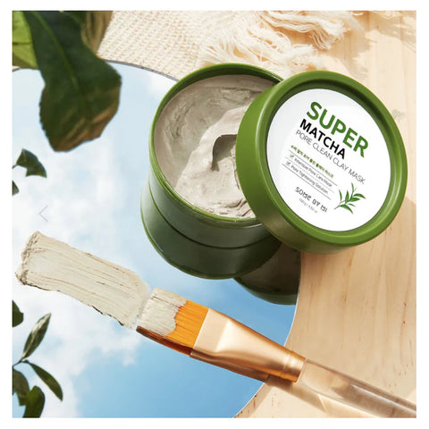Masca de fata cu argila Super Matcha Pore Clean Clay Mask, Some by mi, 100 g