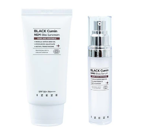 Pachet Crema cu factor de protectie Black Cumin NEM, IZEZE, 50 ml + Ser Black Cumin NPB, IZEZE, 30 ml