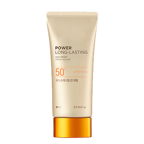 Crema de fata cu protectie solara SPF50+ PA+++, POWER LONG-LASTING SUN CREAM, The Face Shop, 80 ml