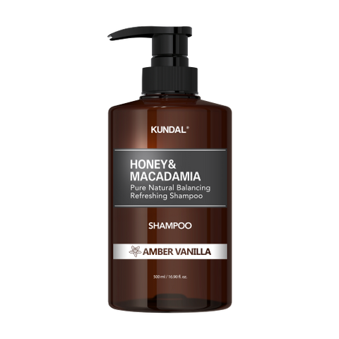 Sampon hipoalergenic natural si extra-hidratant cu miere si macadamia, AMBER VANILLA, Kundal, 500 ml