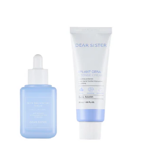 Pachet Ser hidratant Skin Balancing, Dear Sister, 60 ml + Crema de fata Vplant Cera Intense, Dear Sister, 50 ml