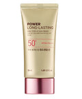 Crema de fata cu protectie solara SPF50+ PA++++, POWER LONG-LASTING PINK TONE UP SUN CREAM, The Face Shop, 50 ml