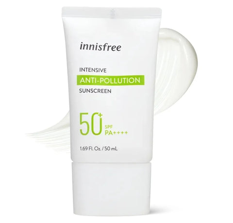 Crema cu protectie solara intensiva anti-poluare, Innisfree, SPF 50+ PA++++, 50 ml