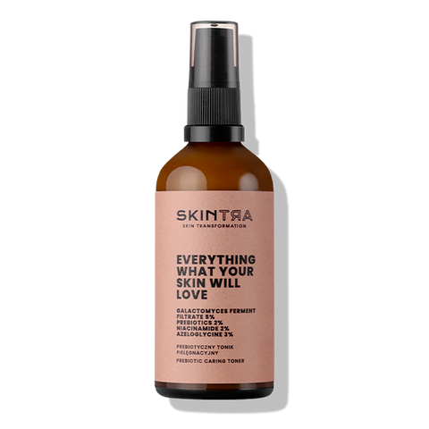 Toner cu efect luminator si hidratant Prebiotic Caring Toner, Everything What Your Skin Will Love, SkinTra, 100 ml