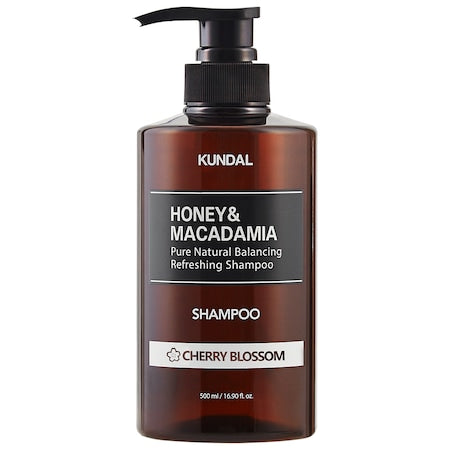 Sampon hipoalergenic natural si extra-hidratant cu miere si macadamia, Cherry Blossom, Kundal, 500 ml