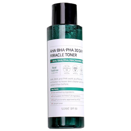 Solutie tonifianta anti-acnee cu AHA, BHA si PHA 30 Days Miracle Toner, SOME BY MI, 150 ml