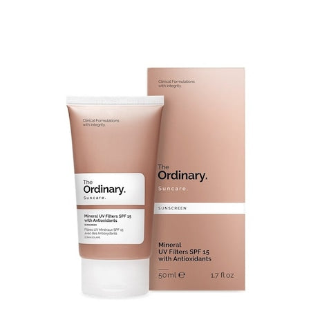 Crema cu factor de protectie SPF 15 cu filtre minerale si antioxidanti, The Ordinary, 50 ml